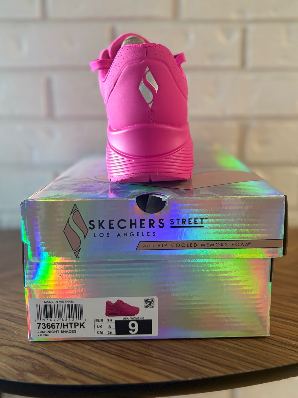 Skechers Street Uno Night Shades Hot Pink Sneakers NIB Women’s 9 - Picture 6 of 7
